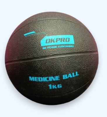 Мяч медицинский 1 кг обрезиненный OKPRO